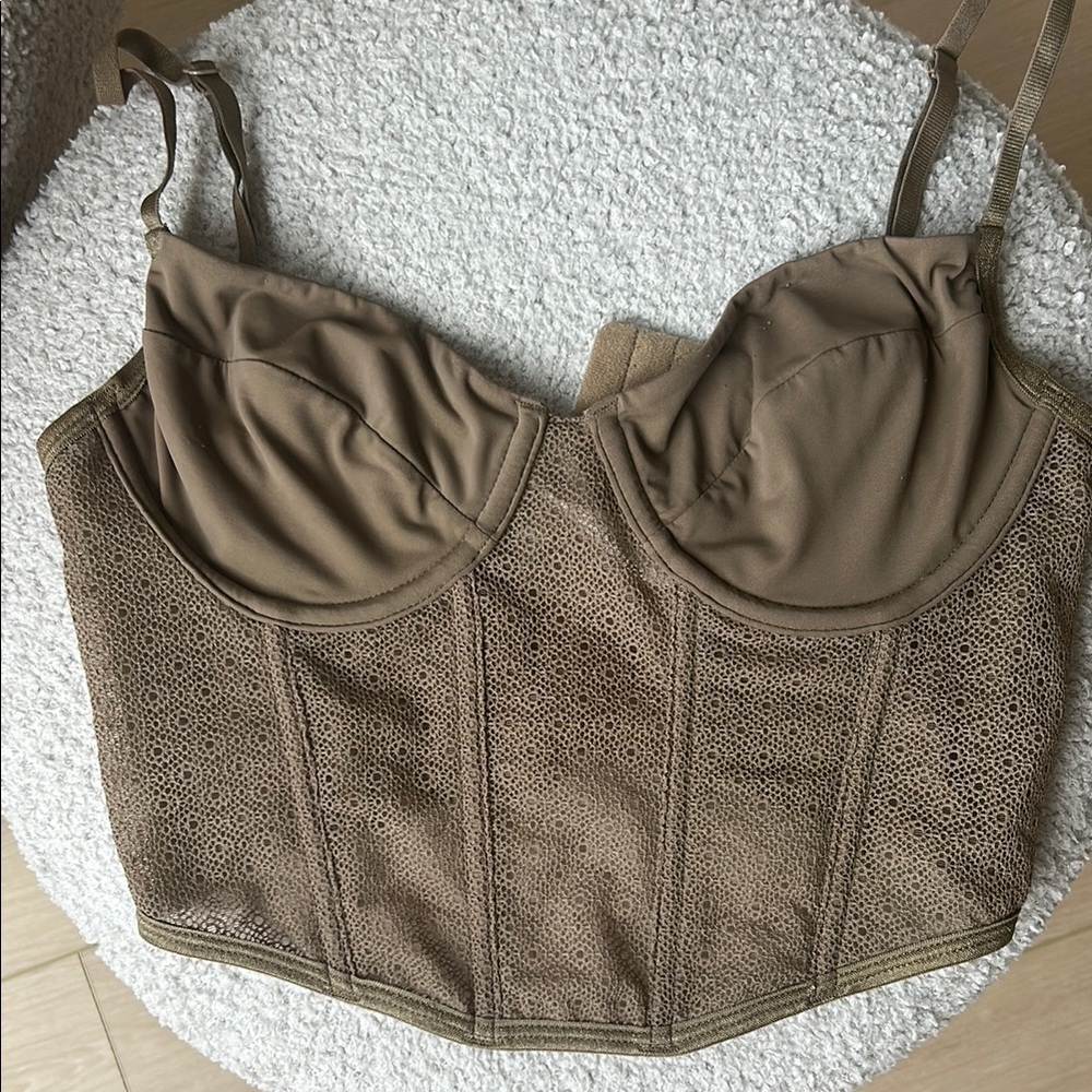 Glassons Brown Bustier Bodysuit